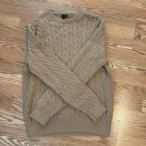 Cable knit sweater large- Jcrew Brown